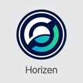 ZEN - Horizen. The Logo of Cryptocurrency or Market Emblem. Royalty Free Stock Photo