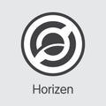 ZEN - Horizen. The Market Logo of Coin or Market Emblem. Royalty Free Stock Photo