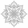 Meditative Floral Coloring Page: Calm And Minimalist Design