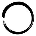 Zen Japanese Enso Circle Brush Paint Vector Logo Icon Illustration Royalty Free Stock Photo