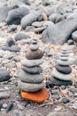 Zen like stones on beach