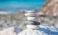 Zen meditation balance stones