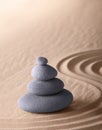 Zen meditation garden purity and simplicity Royalty Free Stock Photo