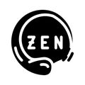 zen meditation glyph icon vector illustration Royalty Free Stock Photo