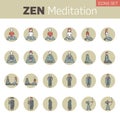 Zen Meditation Icon Set