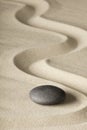 Zen meditation stone and sand