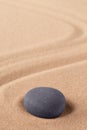 Zen meditation stone to focus and concentrate for a quit peace of mind