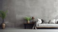 Zen Minimalism: Accessorizing A Gray Living Room With Naturalistic Textures Royalty Free Stock Photo