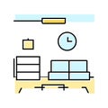 zen minimalism interior desig color icon vector illustration Royalty Free Stock Photo