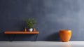 Zen Minimalism: Orange Paint And Quirky Pottery For Monochromatic Serenity