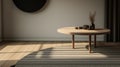 Minimalist Table With Japanese Art Style In Rugs Scene