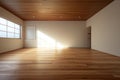 Zen minimalistic room embodies serenity, simplicity, and tranquility. Royalty Free Stock Photo