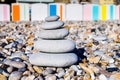 Zen pabbles stones on the beach Royalty Free Stock Photo