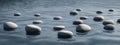 Zen path of stones in widescreen