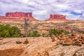 Zen pyramids on Utah scenic view monuments near the M