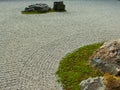 Zen Rock Garden in Kyoto, Japan Royalty Free Stock Photo