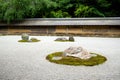 Zen Rock Garden.Kyoto.Japan. Royalty Free Stock Photo