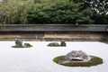 Zen Rock Garden in Ryoanji Temple Royalty Free Stock Photo