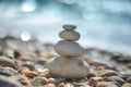 Zen rocks on the beach Royalty Free Stock Photo