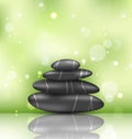 Zen spa background with pyramid stones