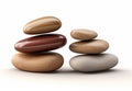 Zen stacked smooth stones. Sea pebble. Balancing pebbles. Royalty Free Stock Photo