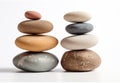 Zen stacked smooth stones. Sea pebble. Balancing pebbles. Royalty Free Stock Photo