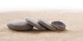 Zen stone stack and sand