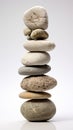 Zen Stone Stacking: Artful Arrangement of Rocks in Perfect Balance. Nature\'s Harmony Royalty Free Stock Photo