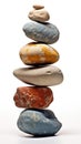 Zen Stone Stacking: Artful Arrangement of Rocks in Perfect Balance. Nature\'s Harmony Royalty Free Stock Photo