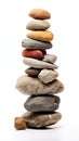 Zen Stone Stacking: Artful Arrangement of Rocks in Perfect Balance. Nature\'s Harmony Royalty Free Stock Photo