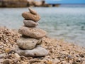 Zen stones by the sea Royalty Free Stock Photo