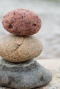 Zen stones close-up Royalty Free Stock Photo