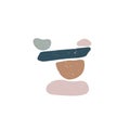 Zen stones flat vector illustration. Creative geometric shape