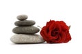 Zen stones and flower Royalty Free Stock Photo