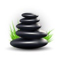 Zen Stones and Grass Royalty Free Stock Photo