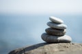 Zen stones, meditation. Symbol of buddhism. Tranquil Royalty Free Stock Photo