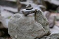 Zen stones in the mountains Royalty Free Stock Photo