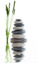 Zen stones near water Royalty Free Stock Photo