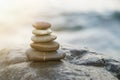 Zen stones. Peace buddhism meditation symbol. Relaxation Royalty Free Stock Photo