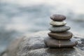 Zen stones. Peace buddhism meditation symbol. Relaxation Royalty Free Stock Photo