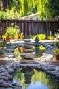 zen stones in a peaceful garden setting Royalty Free Stock Photo