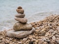 Zen stones by the sea Royalty Free Stock Photo