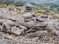 Zen stones by the sea Royalty Free Stock Photo