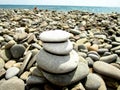 Zen stones on the seashore Royalty Free Stock Photo