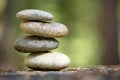 Zen stones stacked