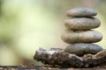 Zen stones stacked Royalty Free Stock Photo