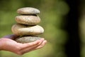 Zen stones stacked