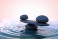 Zen stones. Sunrise Royalty Free Stock Photo