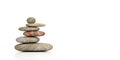 Zen stones on white background. 3d illustration