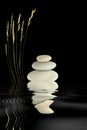 Zen Stones and Wild Grass Royalty Free Stock Photo